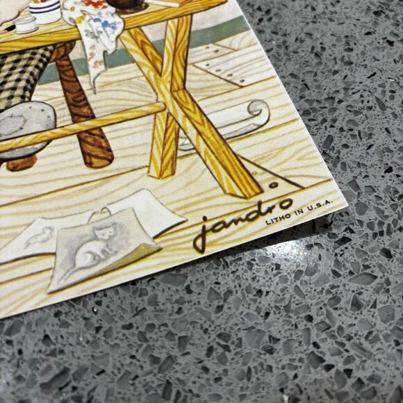 2 Vintage 1970s D.A.C. LITTLE WORKERS JANDRO USA Litho Art Prints Art Kids - Picture 3 of 7